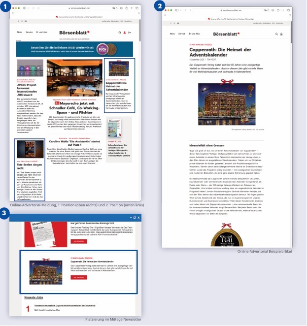 Advertorial auf Börsenblatt online