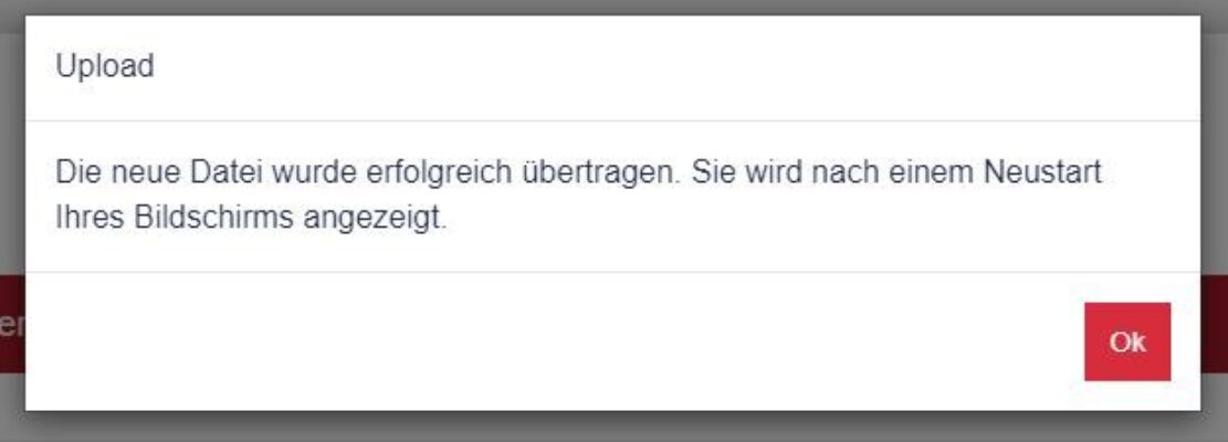 Uploadbestätigung